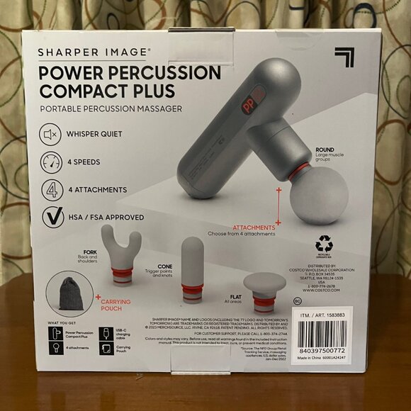 Percussion Massager Compact Plus by Sharper Image PP01 Portable Percussion - Picture 2 of 7